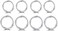 NewZenro 8Pcs Surgical Stainless Steel 16G Sleeper Cartilage Daith Tiny Small Hoop Earrings Mini Septum Hinged Clicker Nose Ring for Women Men Girls Helix Tragus Piercings 8mm 10mm Set Silver