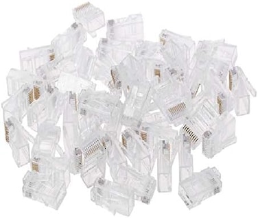 Bestol Wholesale 100 قطعة موصل كابل دائري RJ48 RJ-48 معياري مجدول 10P10C