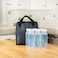 Dr. Brown's Dr. Brown's FoldFreeze Bottle Tote, Breastfeeding Essential Cooler Bag, 6 Baby Bottles Milk Storage Black