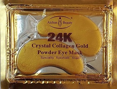 AICHUN BEAUTY 10/20/30/40/100 Pairs Crystal 24K Gold Powder Gel Collagen Eye Mask Sheet Patch, Anti Ageing, Remove Bags, Dark CirclesPuffiness, Skincare, Anti Wrinkle, Moisturising (10