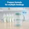 Dr. Brown's Baby Formula Mixing Pitcher with Adjustable Stopper, Locking Lid,No Drip Spout, 32oz, BPA Free, Olive