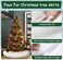 AOGU 48 Inch Faux Fur Christmas Tree Skirt White Plush Skirt for Merry Christmas Party Christmas Tree Decoration