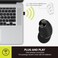 Delux Ergonomic Vertical Mouse with USB Receiver, 2.4G Wireless Optical Mouse with 3 Adjustable DPI (800/1200/1600, 6 Buttons, Removable Wrist Rest for Laptop PC Computer (M618Plus Wireless-Black