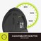 Delux Ergonomic Vertical Mouse with USB Receiver, 2.4G Wireless Optical Mouse with 3 Adjustable DPI (800/1200/1600, 6 Buttons, Removable Wrist Rest for Laptop PC Computer (M618Plus Wireless-Black