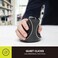 Delux Ergonomic Vertical Mouse with USB Receiver, 2.4G Wireless Optical Mouse with 3 Adjustable DPI (800/1200/1600, 6 Buttons, Removable Wrist Rest for Laptop PC Computer (M618Plus Wireless-Black