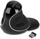 Delux Ergonomic Vertical Mouse with USB Receiver, 2.4G Wireless Optical Mouse with 3 Adjustable DPI (800/1200/1600, 6 Buttons, Removable Wrist Rest for Laptop PC Computer (M618Plus Wireless-Black