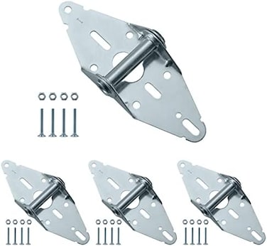 Home Master Hardware1 Garage Door Hinge Heavy Duty Gauge Hinge Steel with Galvanized Finish - Residential/Light Commercial Garage Door Replacement 4 Pack