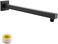 KES Shower Head Extension Arm, Rain Shower Head Extension Extender 16-Inch Square Rainfall Shower Arm with Flange SUS304 Stainless Steel Matt Black, PSAN4-BK