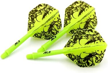 CUESOUL Integrated Dart Shaft and Flights Standard Shape,Set of 3 pcs Women Pattern(CSAK-53XMN