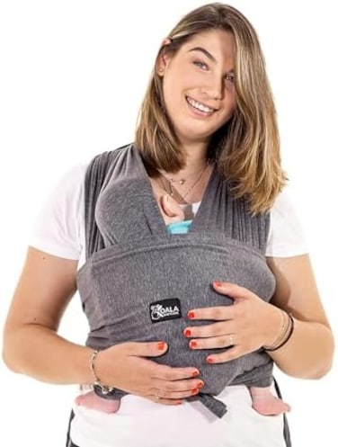 Koala Babycare An easy to put on, adjustable, unisex carrier - multifunctional baby carrier up to 9 kg - Anthracite - KBC registered design
