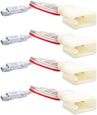 RED WOLF Car Door Speaker Wiring Harness Adapter Connector Plug Replacement for 2000-2019 Toyota Camry 4Runner Tacoma RAV4 Scion, Subaru 2012-2019, Mitsubishi 2002-2020 4PC