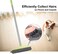 LandHope Push Broom Long Handle Rubber Bristles Sweeper Squeegee Edge 59 inches Non Scratch Bristle Broom for Pet Cat Dog Hair Carpet Hardwood Tile Windows Clean Water Resistant (Multi Segment Handle