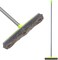 LandHope Push Broom Long Handle Rubber Bristles Sweeper Squeegee Edge 59 inches Non Scratch Bristle Broom for Pet Cat Dog Hair Carpet Hardwood Tile Windows Clean Water Resistant (Multi Segment Handle