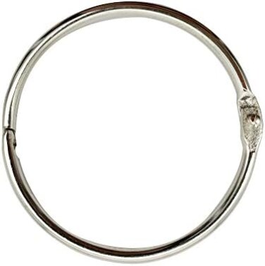 KTOJOY 3Inch (12 PackLoose Leaf Binder Rings, Nickel Plated Steel Binder Rings, Keychain Key Rings, Metal Book Rings, Silver, for School, Home, or Office