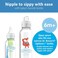 Dr. Brown's Milestones Narrow Sippy Bottle, 100% Silicone Soft Sippy Spout, 8oz/250mL, FoxLion, 6m