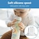 Dr. Brown's Milestones Narrow Sippy Bottle, 100% Silicone Soft Sippy Spout, 8oz/250mL, FoxLion, 6m