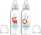 Dr. Brown's Milestones Narrow Sippy Bottle, 100% Silicone Soft Sippy Spout, 8oz/250mL, FoxLion, 6m