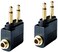 Posdou Audio Airplane Adapters Dual 3.5mm Male to 3.5mm Female Airline Flight Headphone Adapters Gold Plated (2 Pack