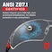 NoCry Safety Glasses with Clear Anti Fog Scratch Resistant Wrap-Around Lenses and Non-Slip Grips, UV Protection. Adjustable, BlackRed Frames