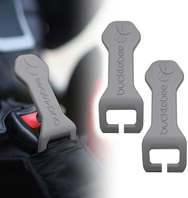 Bucklebee Easy Car Seat Buckle Release Aid for Children Unbuckle Car Seat Release Tool - Car Seat Button Pusher - Car Seat Opener for Nails - Car Seat Buckle Release Tool Buddy Me (2 Packs Gray