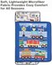EVERYDAY KIDS Nap Mat with Removable Pillow -Princess Storyland- Carry Handle with Fastening Straps Closure