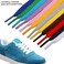 Juipniss 20 Pairs Flat Colored Shoelaces for Sneakers Skate Shoes Boots and Sport Shoes