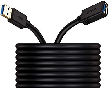 VCZHS Tech USB 3.0 Extension Cable 20 ft, USB 3.0 Extension Cable - A-Male to A-Female for USB Flash Drive, Card Reader, Hard Drive, Keyboard,Mouse,Playstation, Xbox, Printer, Camera