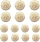 YaHoGa 14pcs Gold Blazer Buttons for Men's Suits Blazers Sport Coats 20mm 15mm Metal Shank Suit Buttons Set for Sewing Coats Suits Blazers (MB20080