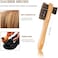 TAKAVU Shoe Shine Kit (4PCS- 100% Soft Horsehair Bristles Brush, Polish Applicator, Crepe Suede Shoes Brush, Microfiber Buffing Cloth for Shoes, Leather, Boot, Cloth, Bag