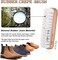 TAKAVU Shoe Shine Kit (4PCS- 100% Soft Horsehair Bristles Brush, Polish Applicator, Crepe Suede Shoes Brush, Microfiber Buffing Cloth for Shoes, Leather, Boot, Cloth, Bag