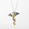 DUANMEINAD Glow in The Dark Dragon Sword Necklace Luminous Pendant Punk Titanium Steel Dragon Sword Wing Pendant Necklaces