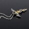 DUANMEINAD Glow in The Dark Dragon Sword Necklace Luminous Pendant Punk Titanium Steel Dragon Sword Wing Pendant Necklaces