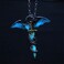 DUANMEINAD Glow in The Dark Dragon Sword Necklace Luminous Pendant Punk Titanium Steel Dragon Sword Wing Pendant Necklaces