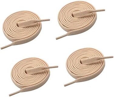 VSUDO 2 Pairs Double Layer Flat Sneaker Shoe Lace, Flat Shoelace/Shoe String