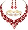 3/4 Pieces Women Jewelry Set Rhinestone Crystal Bride Statement Choker Necklace Tiara Crown Link Bangle Bracelet Teardrop Dangle Earrings Set