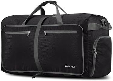 Gonex 150L Travel Duffel Bag Foldable Extra Large Duffle Bag XL Heavy Duty for Men Women for Luggage Shopping Black