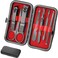 Aceoce Nail Scissors Manicure Kit Professional for Man and Women 8 In 1 With Leather Case Travel Size