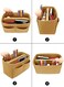 LEXSION Felt Purse Bag Organizer Insert with zipper Bag Tote Shaper Fit Speedy Neverful PM MM, 1-Brown, Large
