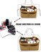 LEXSION Felt Purse Bag Organizer Insert with zipper Bag Tote Shaper Fit Speedy Neverful PM MM, 1-Brown, Large