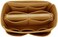 LEXSION Felt Purse Bag Organizer Insert with zipper Bag Tote Shaper Fit Speedy Neverful PM MM, 1-Brown, Large
