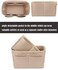 LEXSION Felt Purse Insert Handbag Organizer Bag in Bag Organizer with HandlesHolder Beige Medium 8021