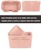 LEXSION Felt Handbag Storage Insert with Zipper for Speedy Neverfull MM GM, Pink, X-Large