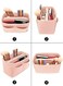 LEXSION Felt Handbag Storage Insert with Zipper for Speedy Neverfull MM GM, Pink, X-Large