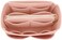 LEXSION Felt Handbag Storage Insert with Zipper for Speedy Neverfull MM GM, Pink, X-Large