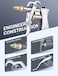 JASTIND Industrial Air Blow Gun with Brass Adjustable Air Flow Nozzle and 2 Steel Air flow Extension, Pneumatic Air Compressor Accessory Tool Dust Cleaning Air Blower Gun