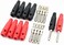 zhenyu 5Pairs Black and Red 32A High Current Screw Type 4mm Banana Plugs Male Stackable Connector Speaker Cable Adapter