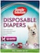 Simple Solution Disposable Dog Diapers for Female Dogs, True Fit, Absorbent Leak Proof with Wetness Indicator, XXL PuppyDoggie Period PadPee Diaper, for Large Pets 22-37 Inch Waist, 12 Count