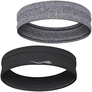 LUCKYGO Headbands Sweatbands for Women Men│Super Absorbent Sports Headband │ Nonslip Stretchy Sweat Bands Headbands │Soft Workout Head Bands Hairband Sweatband for Fitness Exercise