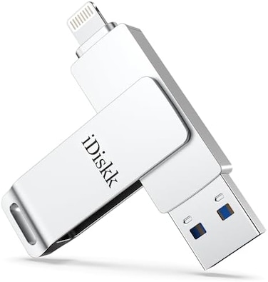 iDiskkMfi Certified: 256GB Photo Storage Stick iPhone USB Storage Flash Drive for iPhone USB Flash Drives Photo Saver FlashDrive for iPhone,iPad,Mac,PC Thumb Drive for iPhone Photos Videos Auto Backup