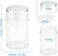 glasstore 6 Pcs Plastic Loose Powder Jar 10g Clear Refillable Face Powder Case Cosmetic Sample Pots Bottles Eyeshow Powder Box Concealer Powder Sifter Container with 12 Holes (clear lid